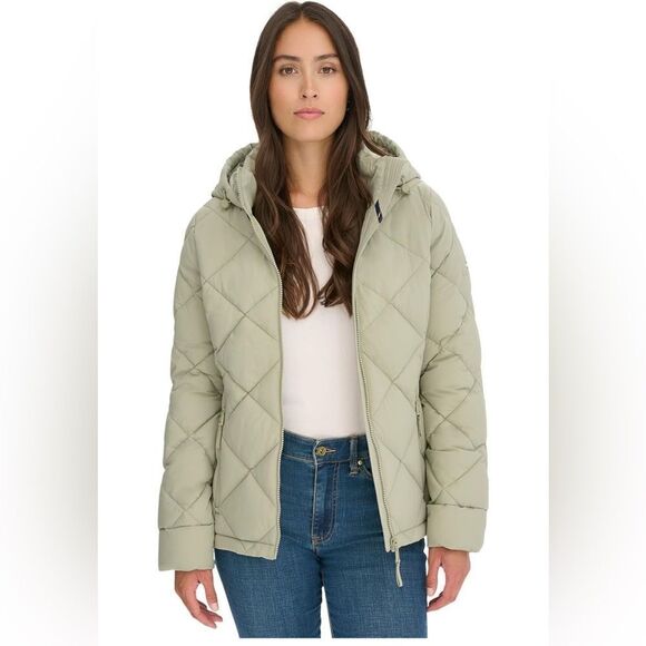 Tommy Hilfiger Womens Every Day Essential Lightweight Coat color Seagrass NWT - Picture 1 of 5
